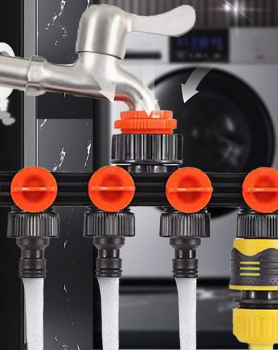 4 Way Plastic Connector Garden Hose Pipe Splitter